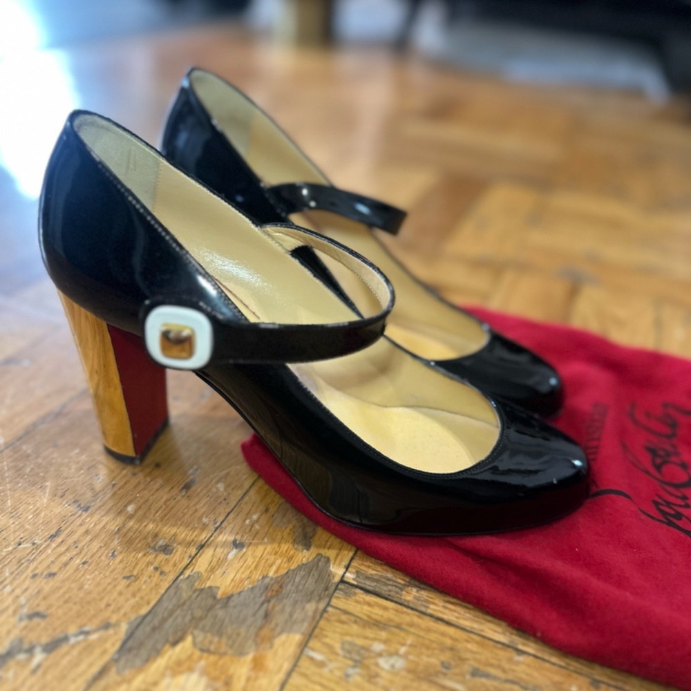 SOLD! Christian Louboutin Bibaba 85 Mary Jane Pumps - Picture 3 of 11